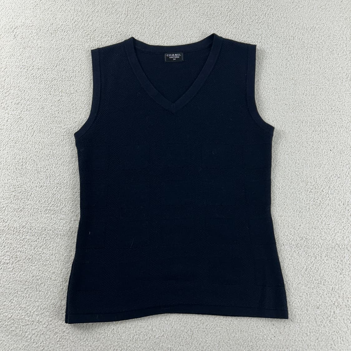 [정품] 샤넬 유니폼 라인 cc버튼 니트 블레이저 & 베스트 네이비 셋업 상품이미지6
