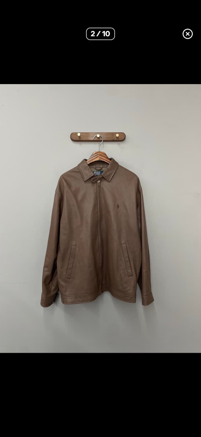 폴로 랄프로렌 브라운 레더자켓 A3790 상품이미지2