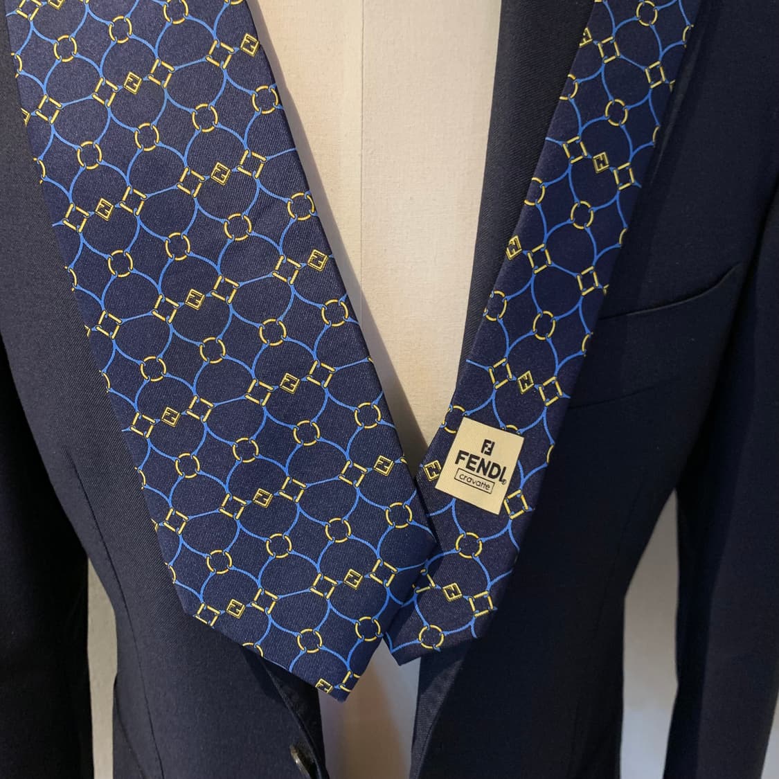 펜디(FENDI) FF모노그램 기하학적패턴 새상품급 명품넥타이 S등급 상품이미지2