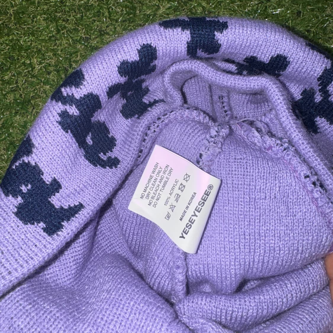 예스아이씨 두들 자카드 비니 라일락 상품이미지2