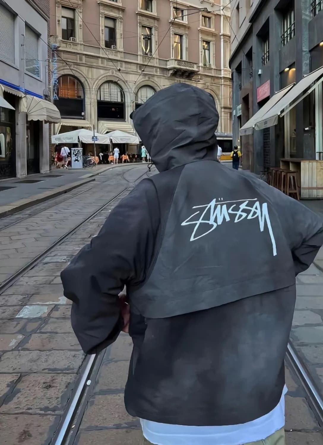 스투시 웨이브 다이 비치 쉘 자켓 네이비 XL 상품이미지3