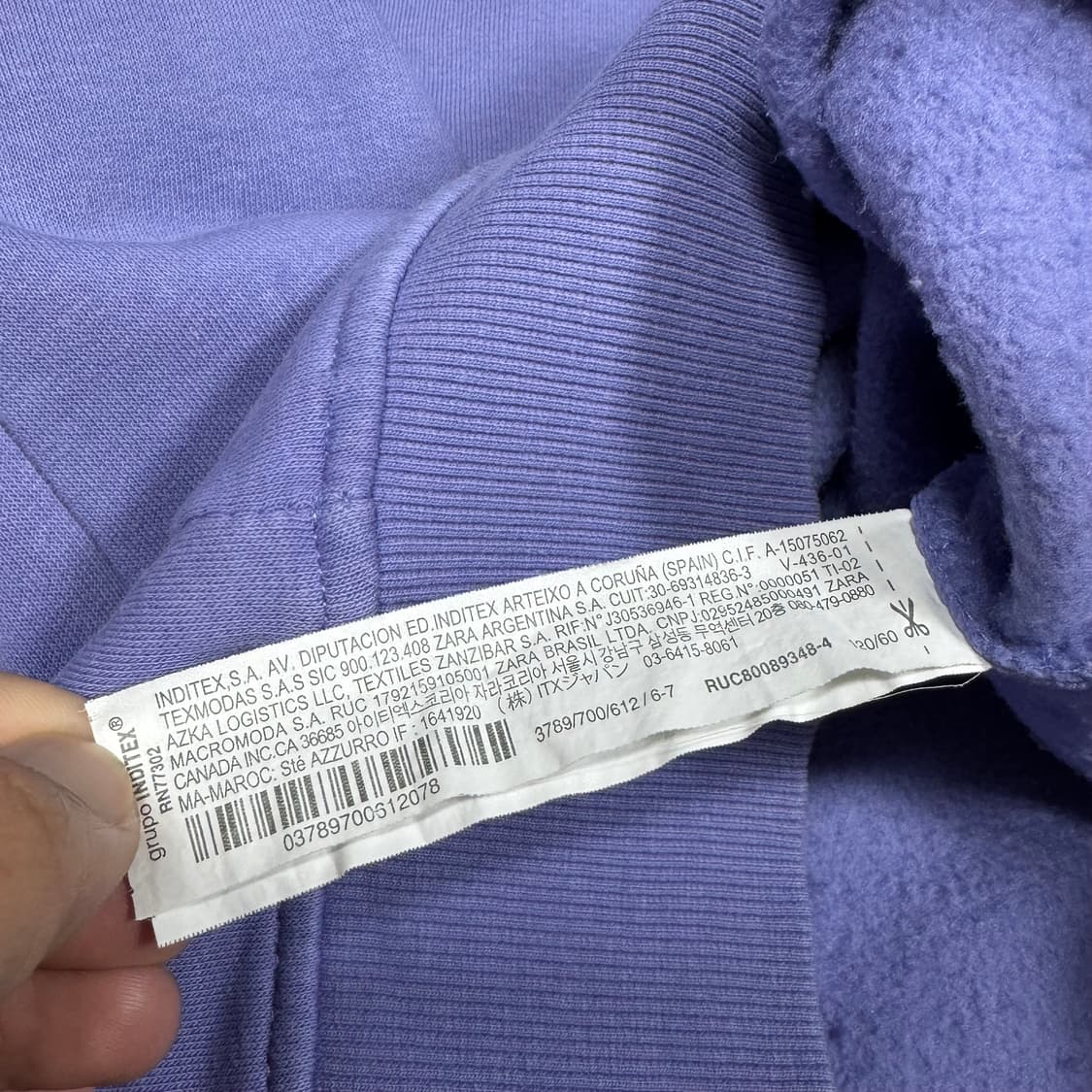 (바배) 자라키즈 후드 맨투맨(보라색) 상품이미지4