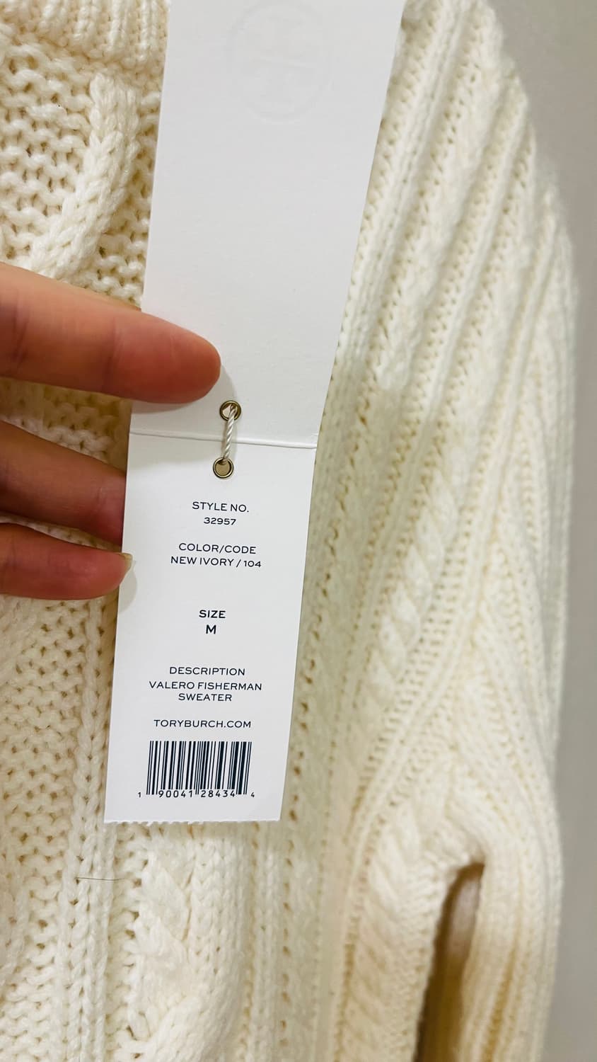 택달린 새상품) 토리 버치 발레로 피셔맨 프린지 스웨터 정가 60만원대 상품이미지5