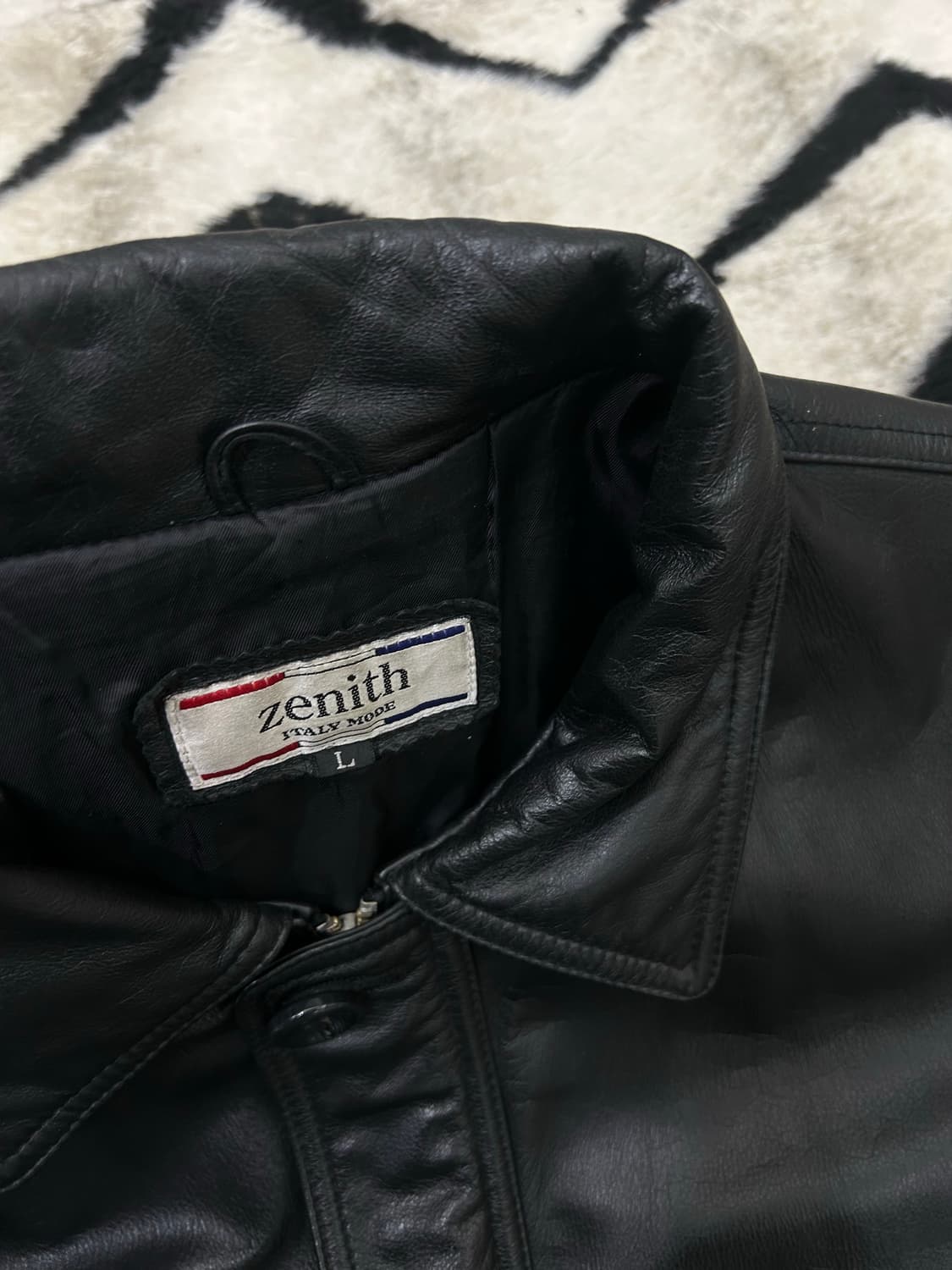 [L]Zenith 빈티지 천연양가줏 사파리 자켓/블랙 상품이미지5