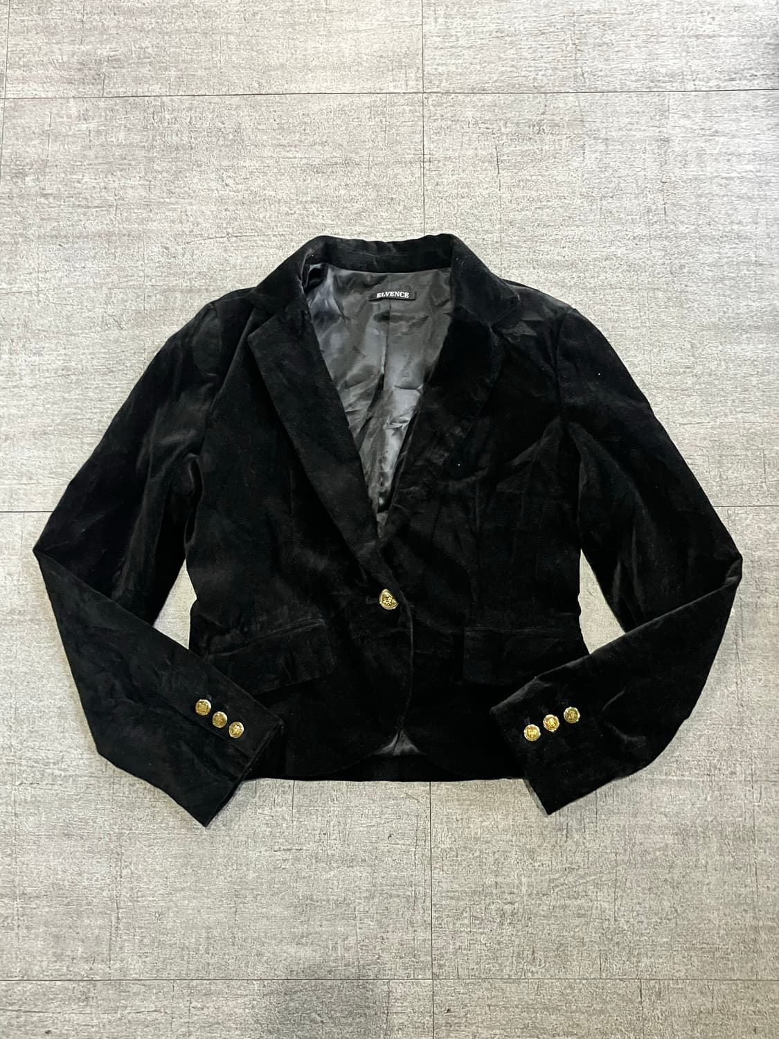 일본빈티지 Elvence 달천깔페어리 보헤미안 벨루어 크롭자켓 상품이미지1