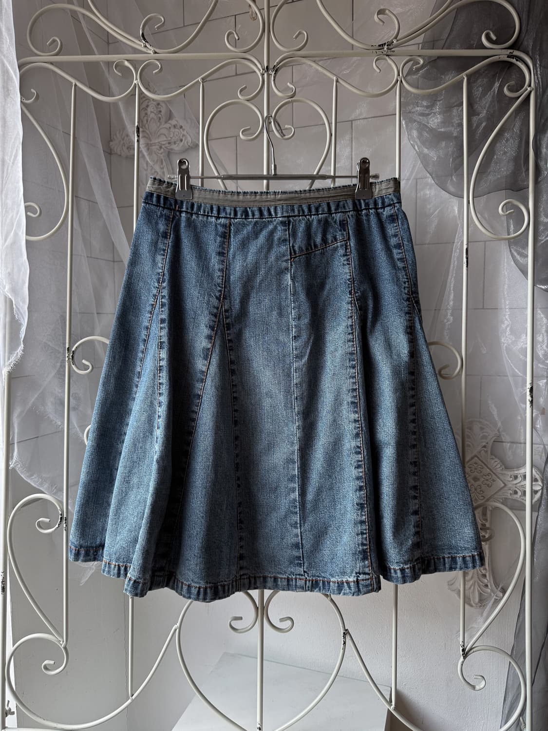Denim Pleated Skirt 0371 상품이미지6