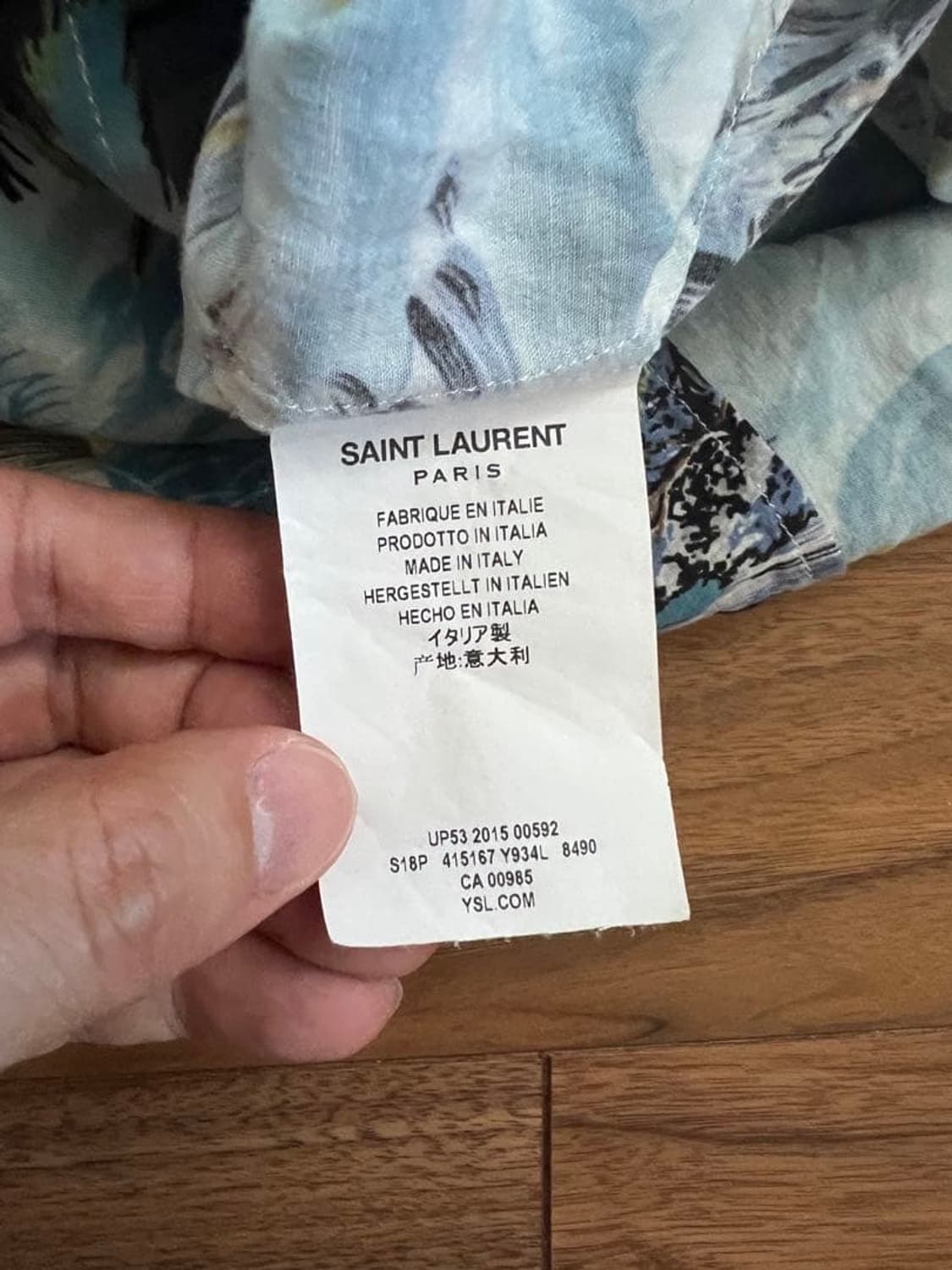 [지드래곤님 착용] 생로랑 16ss 서프사운드 셔츠 상품이미지5