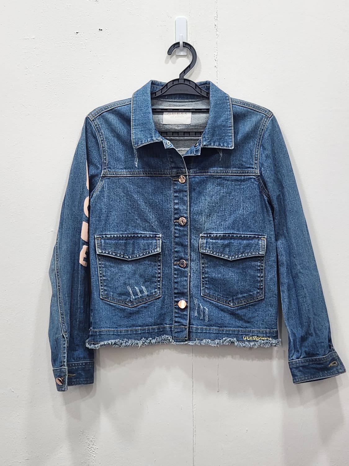 [80] 게스 Vintage 데님 자켓 청자켓 프린팅 상품이미지1