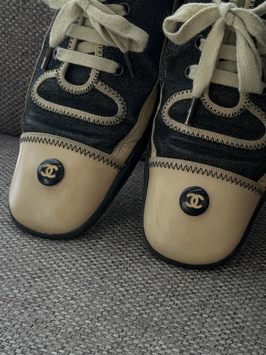 샤넬 80’s 빈티지 데님 코코마크 스니커즈 상품이미지4