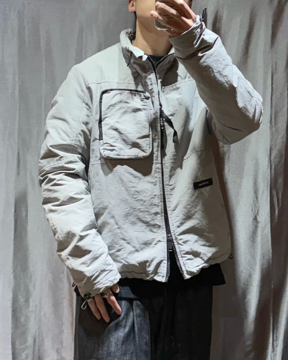 M ISO.POETISM 오버포켓 스트링 나일론 봄버 상품이미지1