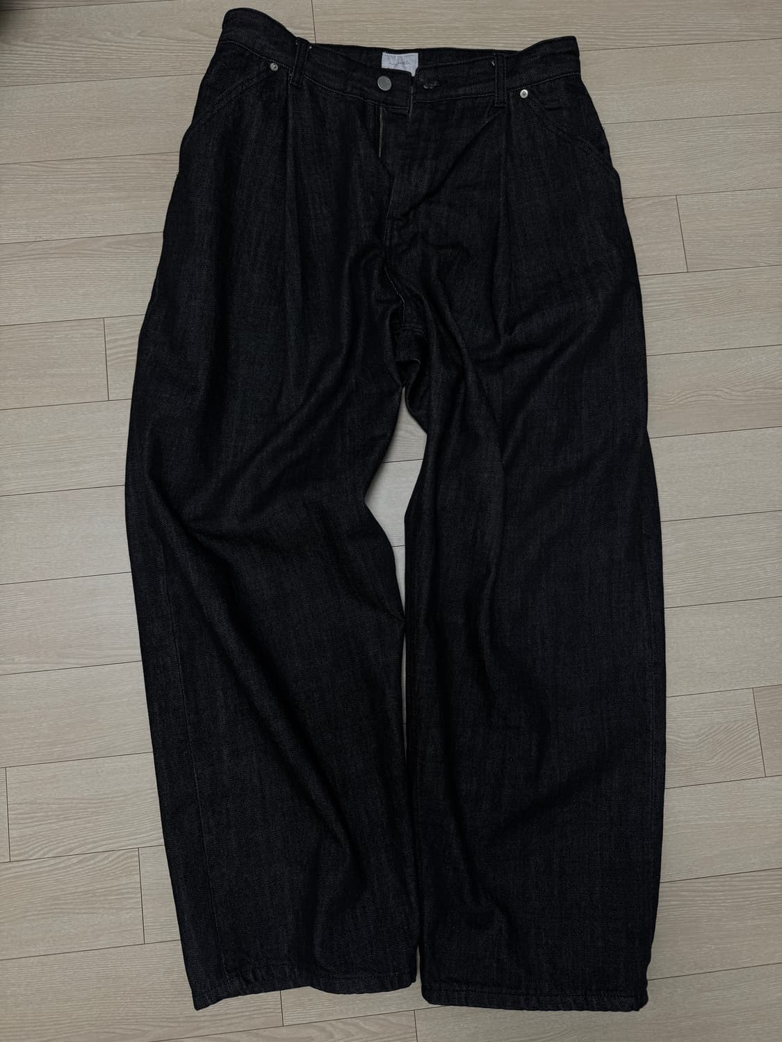 YOUTH 스트럭쳐 와이드 데님 블랙 상품이미지1