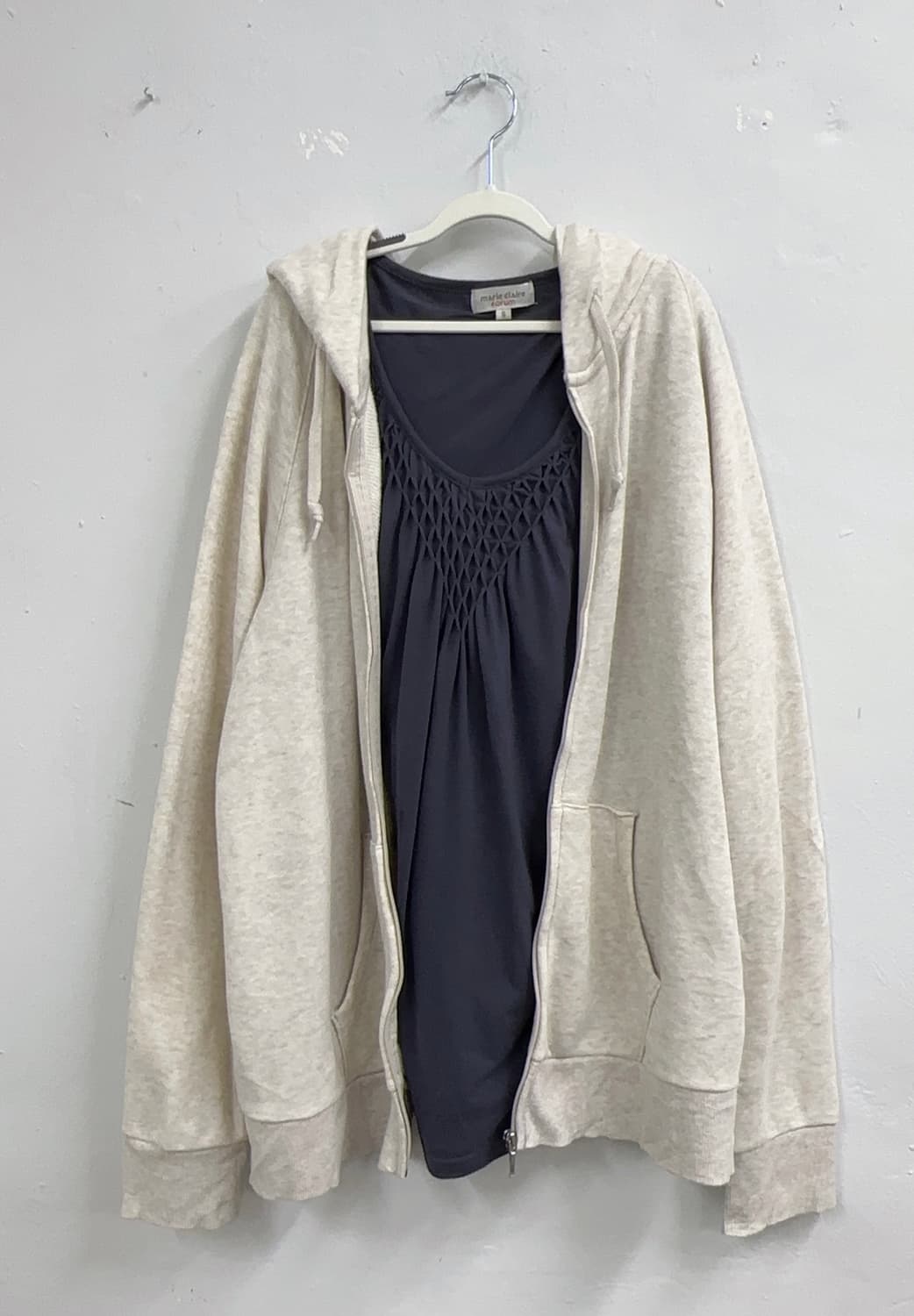 🥨하구미의 집업 코디세트🥨 후드집업 체크 미디스커트 그런지 히피  상품이미지5