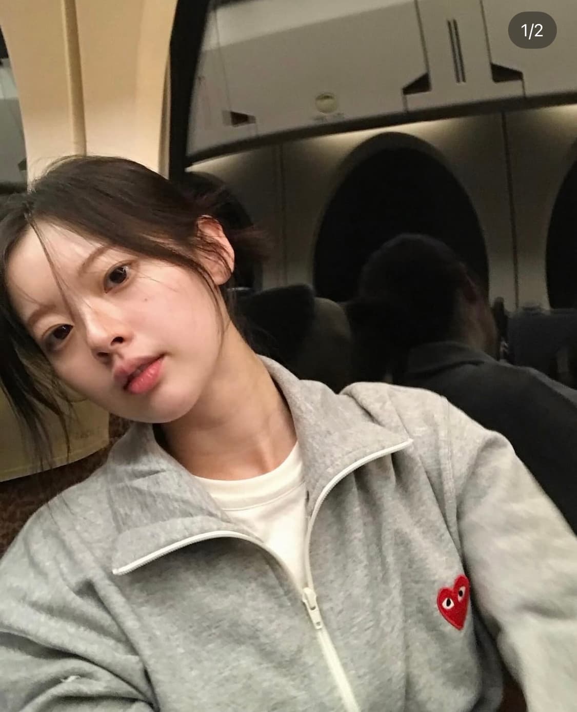 꼼데가르송 그레이 트랙탑 져지 M 상품이미지1