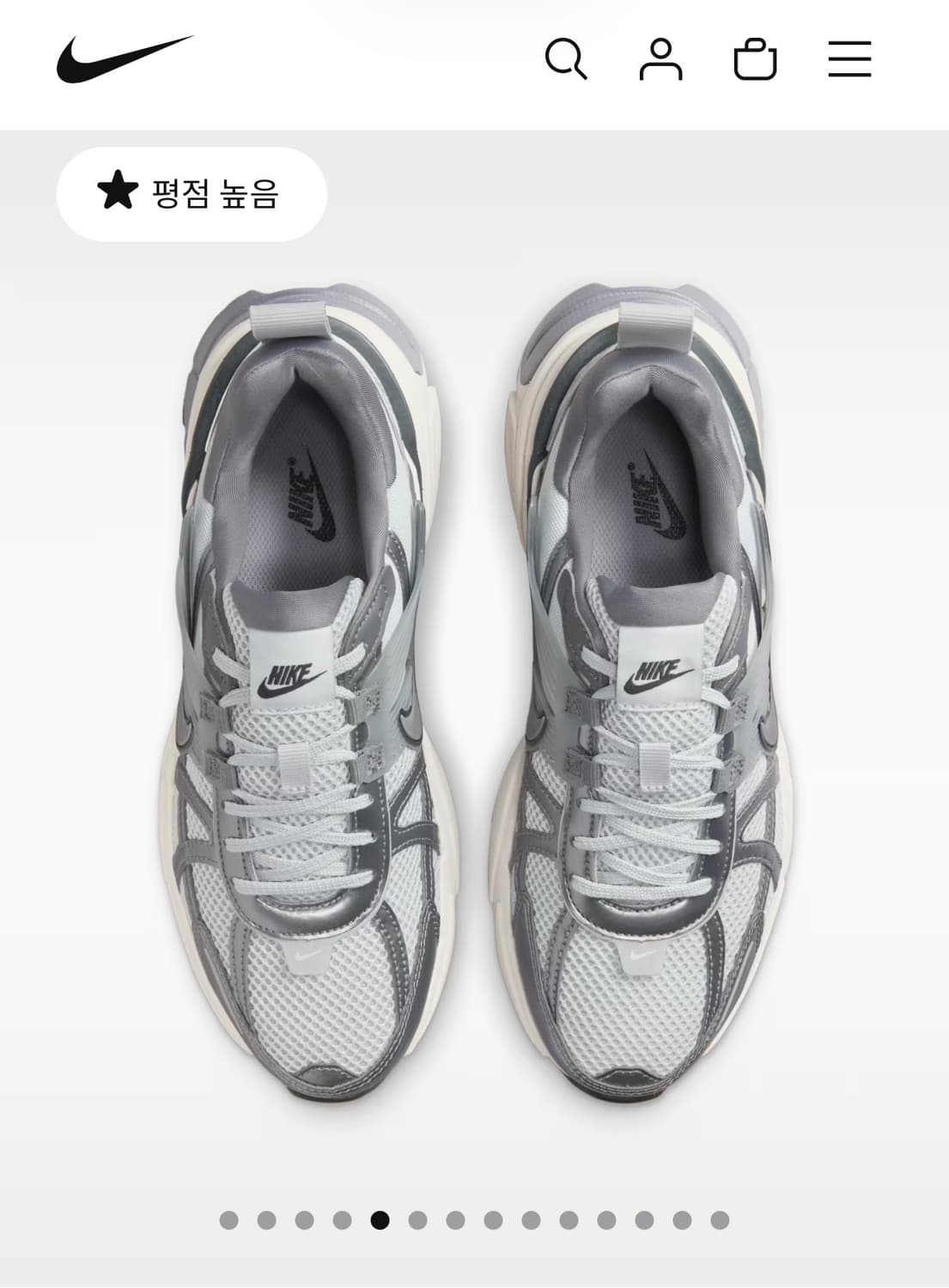 나이키 V2K 런 퓨어 플래티넘 울프 그레이 (새상품) 상품이미지2