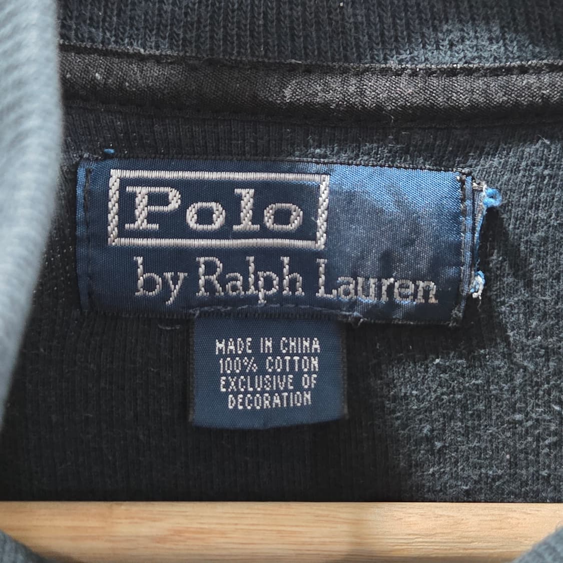 폴로랄프로렌 코튼 풀오버 하프집업 블랙 상품이미지3