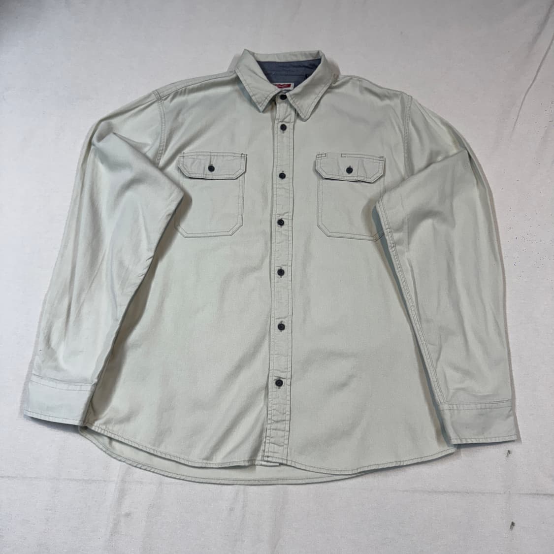 L) Wrangler 랭글러 투포켓 워크웨어 코튼 셔츠 크림 아이보리 상품이미지1