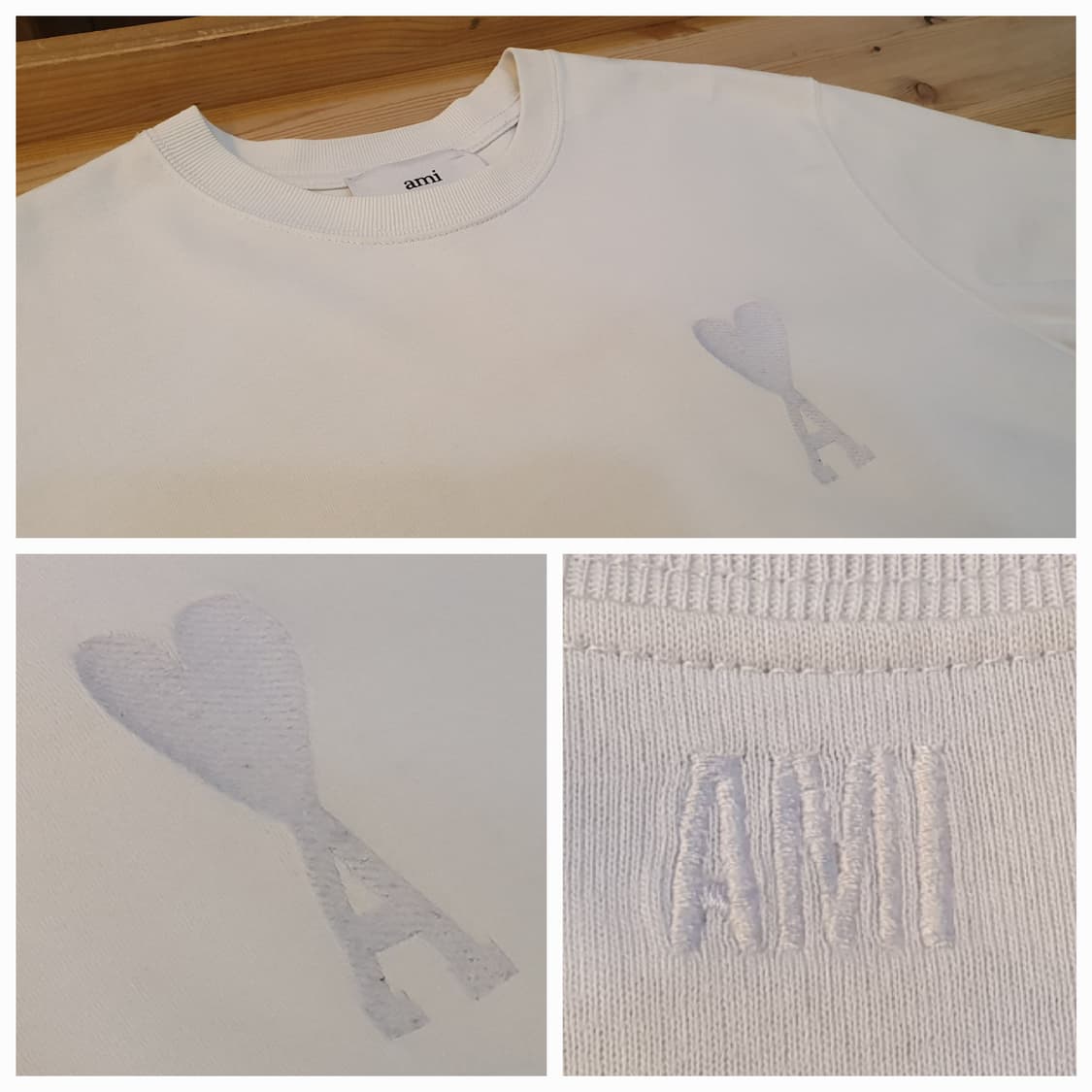 90/66.아미 화이트 반팔티(공용)  상품이미지3