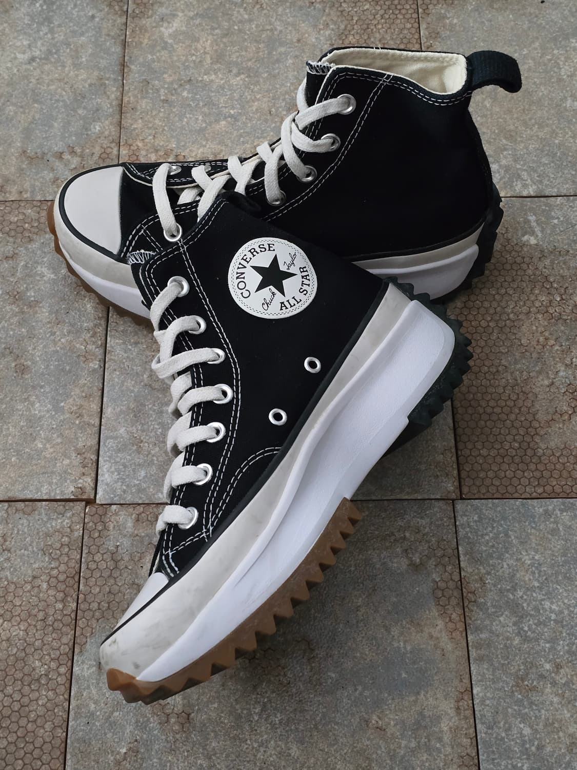 (225)컨버스 런스타 하이크 하이 검흰  상품이미지5