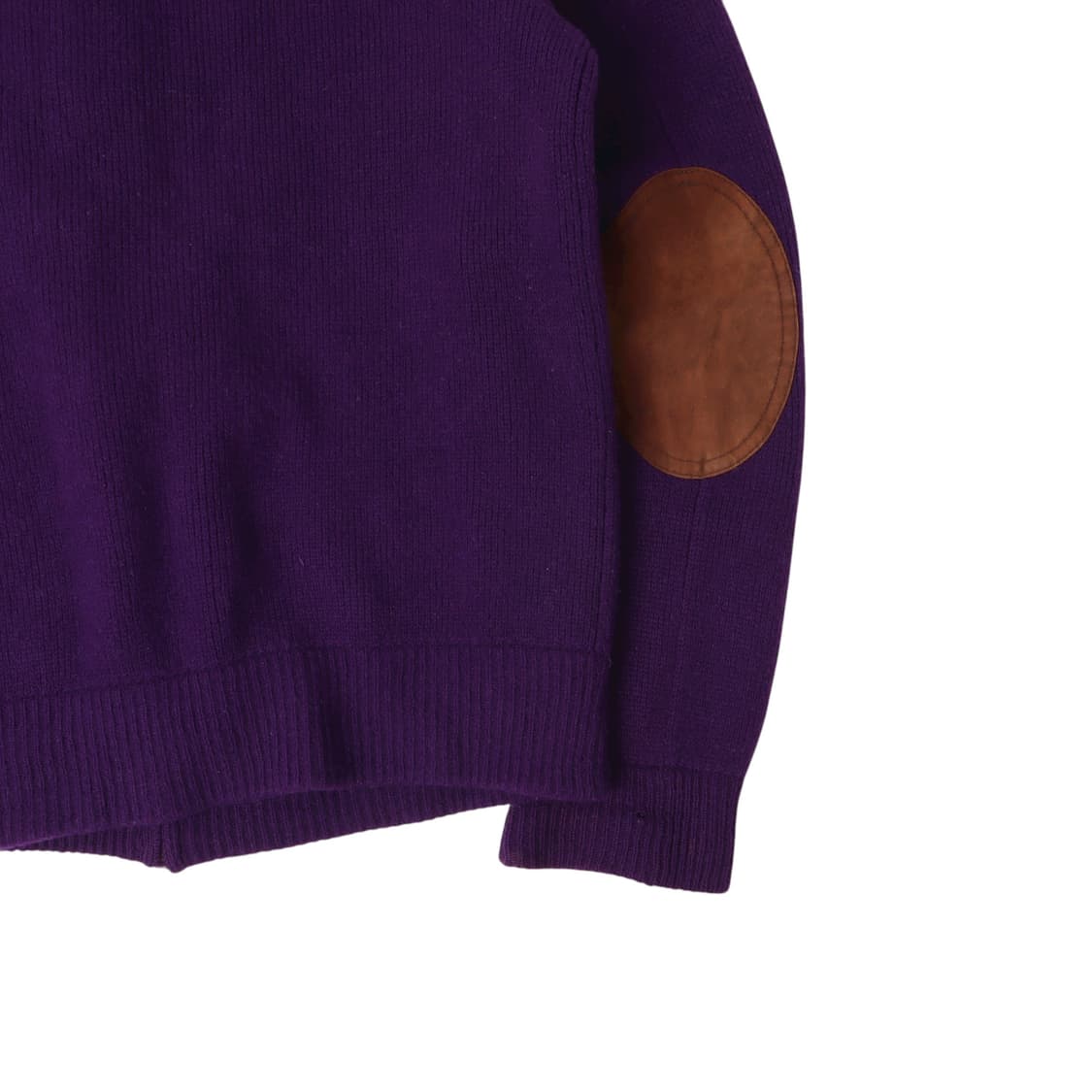 폴로랄프로렌 퍼플 엘보우패치 램스울 집업 가디건 상품이미지7