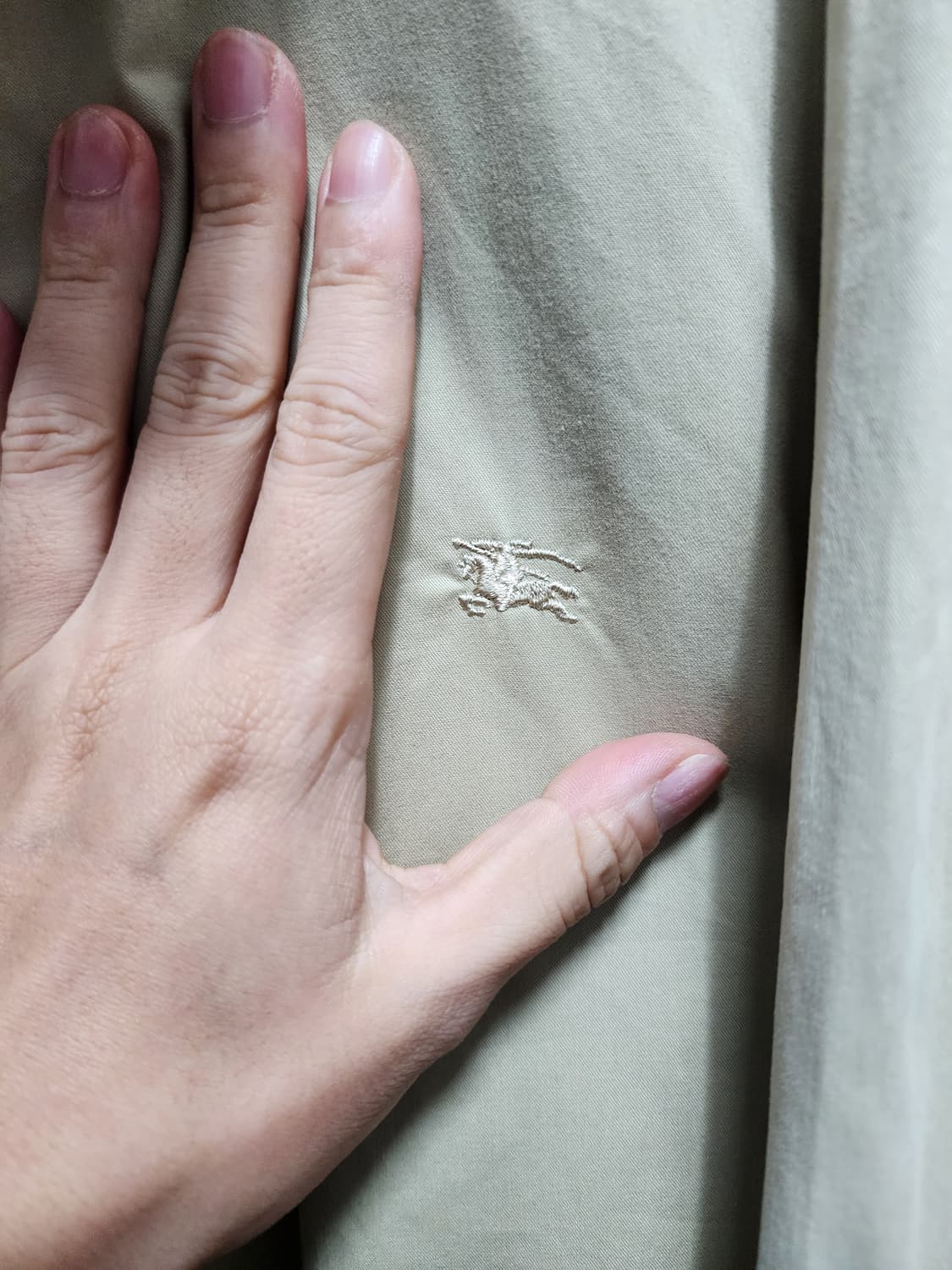 버버리 베이지색 빈티지 스윙톱 면자켓 상품이미지3