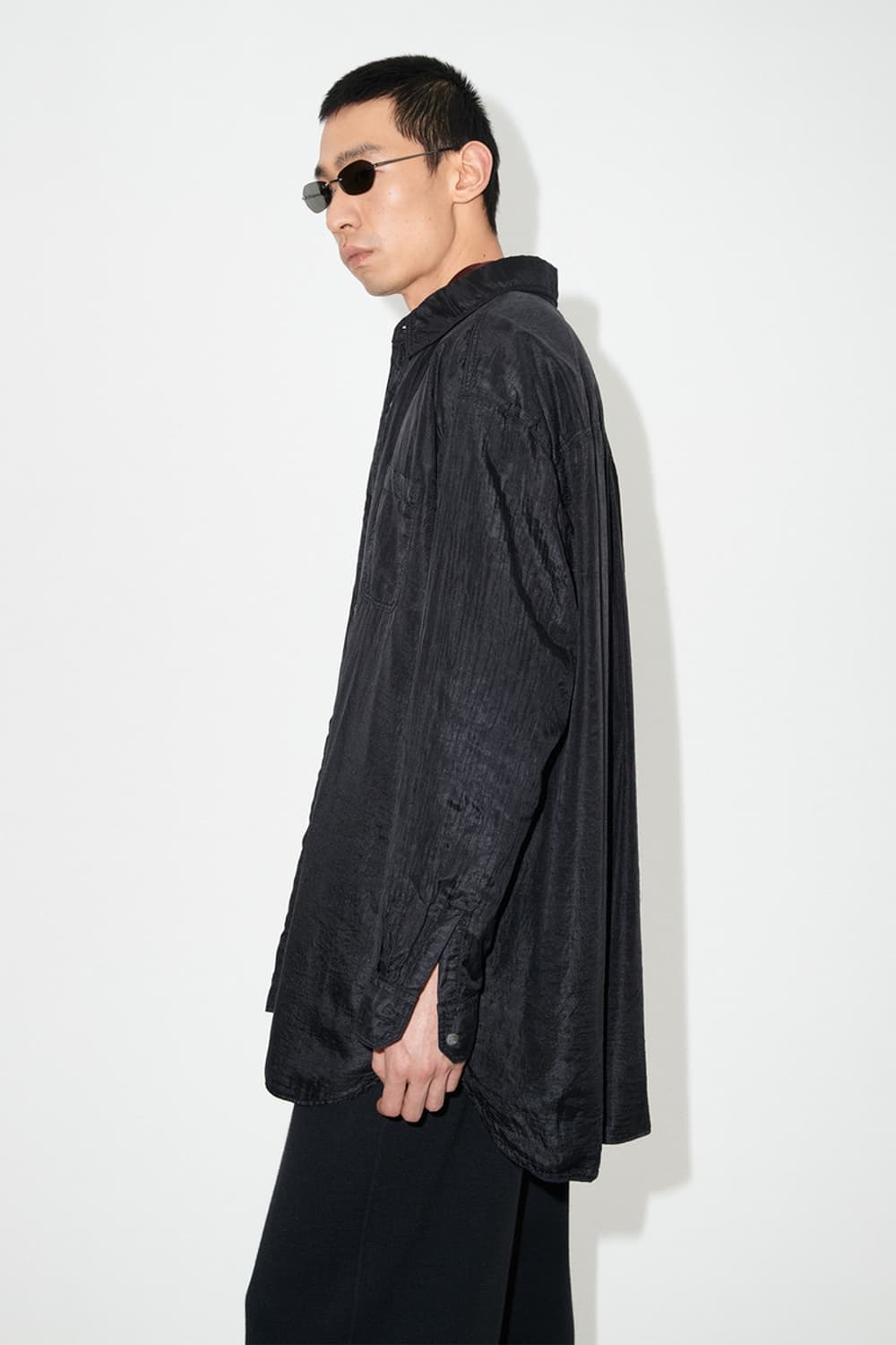 아워레가시 달링 셔츠 블랙 코튼 실크 36사이즈 상품이미지2