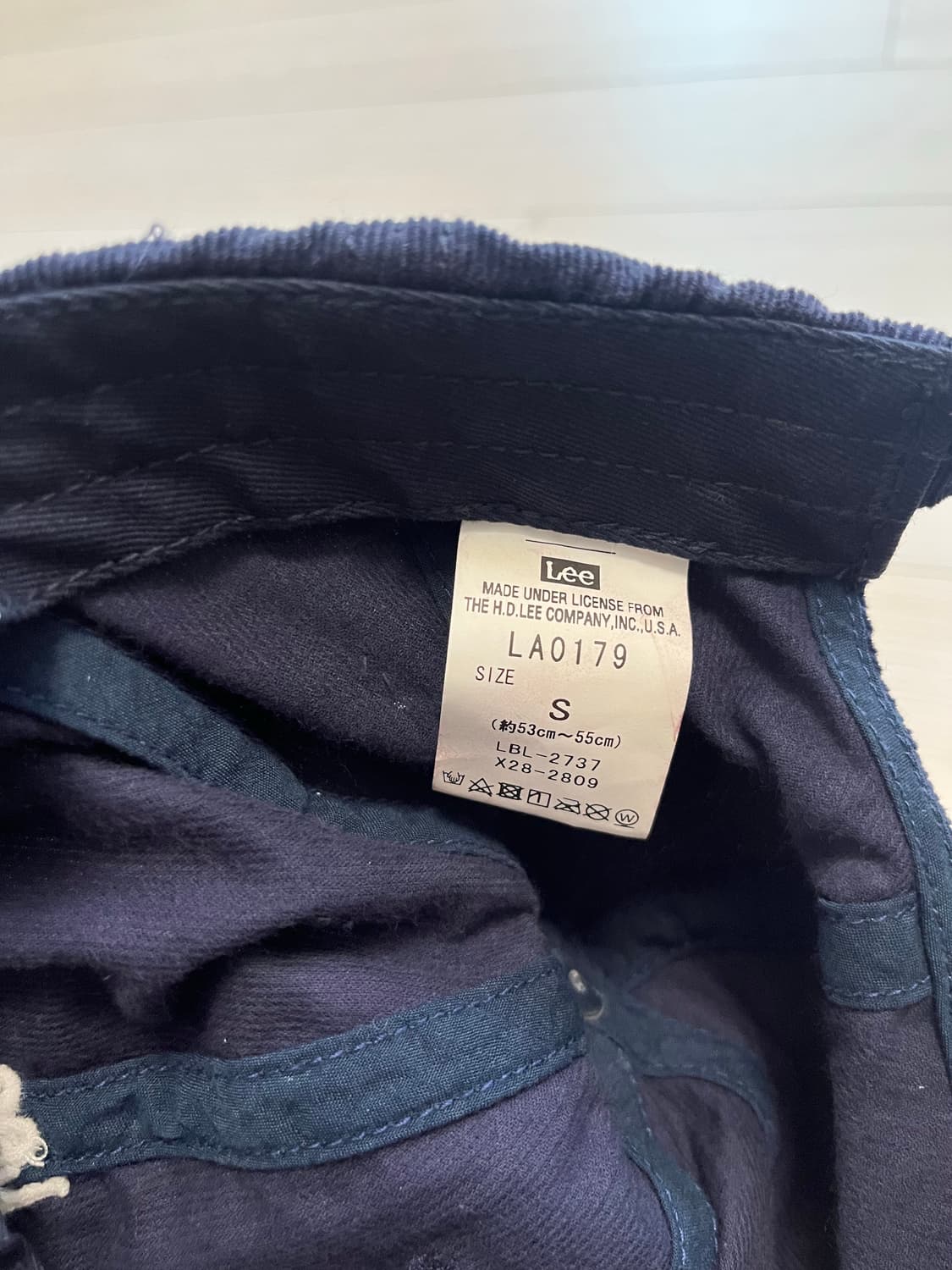 일본판)Lee 네이비 코듀로이 볼캡 S사이즈 상품이미지3