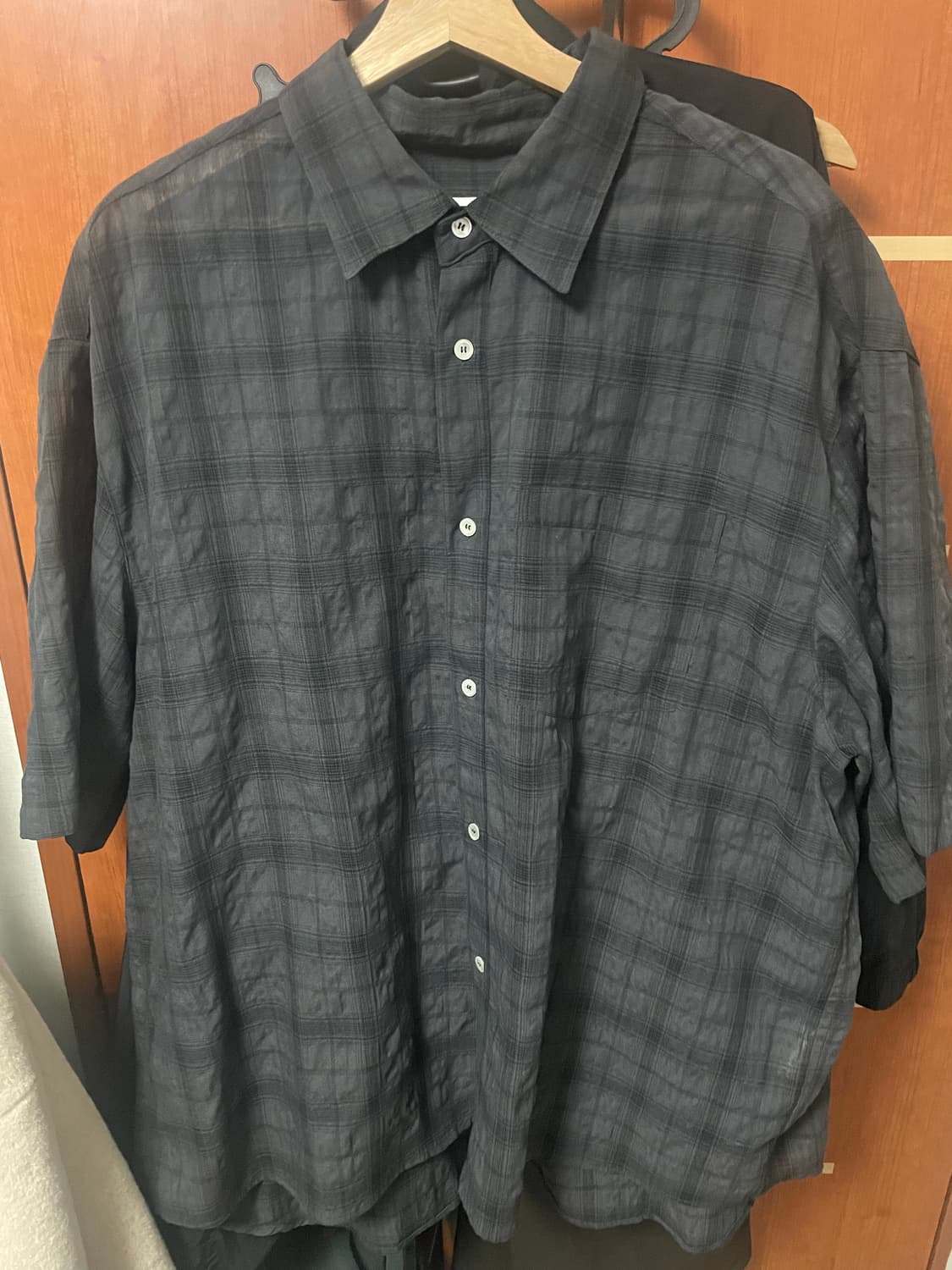 Mjd 오버사이즈 체크 셔츠 l사이즈 상품이미지1