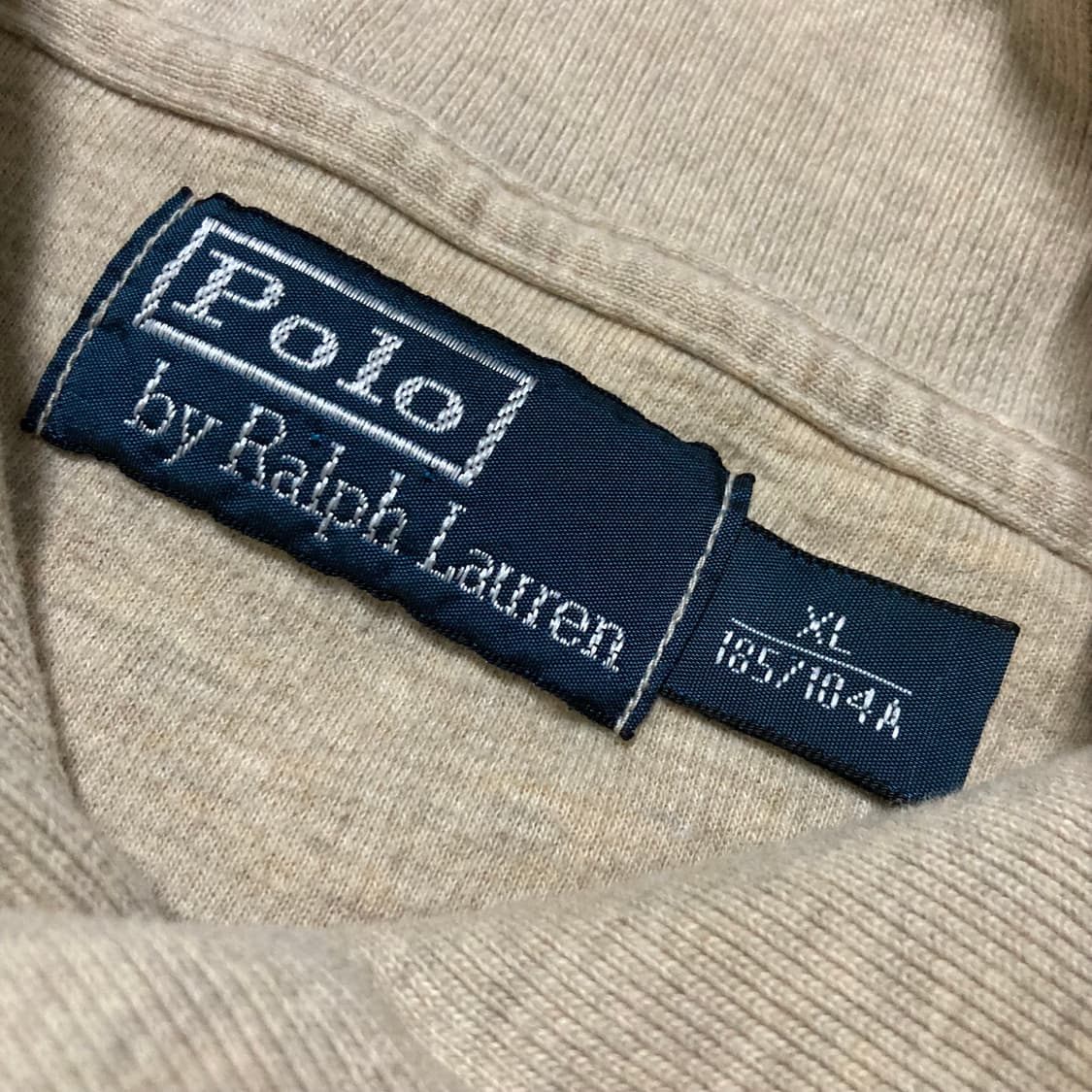 폴로랄프로렌 빈티지 숄카라 오트밀 코튼 니트 상품이미지5