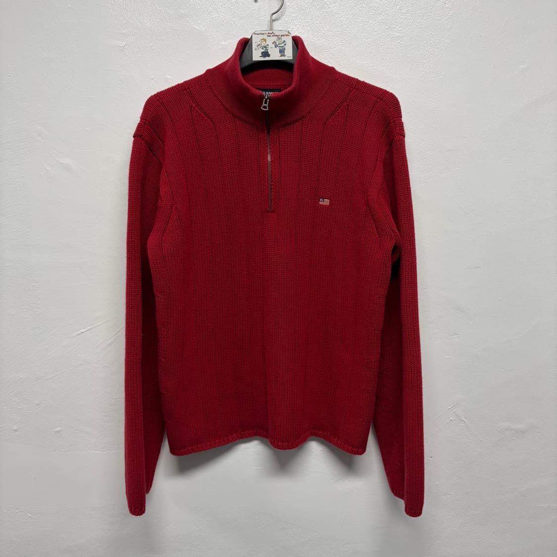 폴로 진스 헤비코튼 쿼터집 니트 상품이미지1