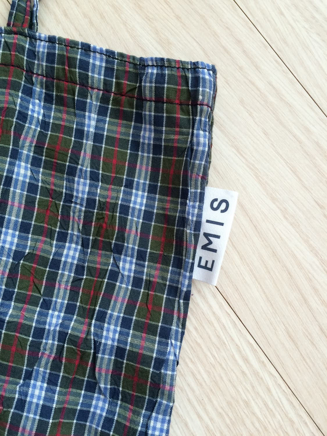 EMIS check patterned eco-bag 상품이미지2