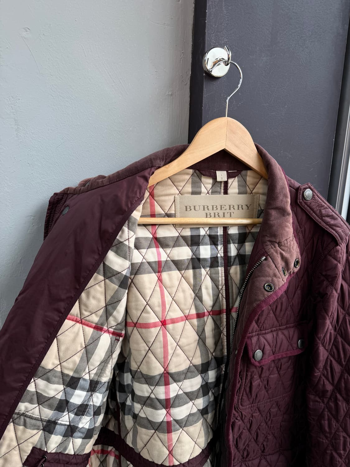 L/ 버버리 엘보 레더패치 퀄팅 패딩자켓 상품이미지6