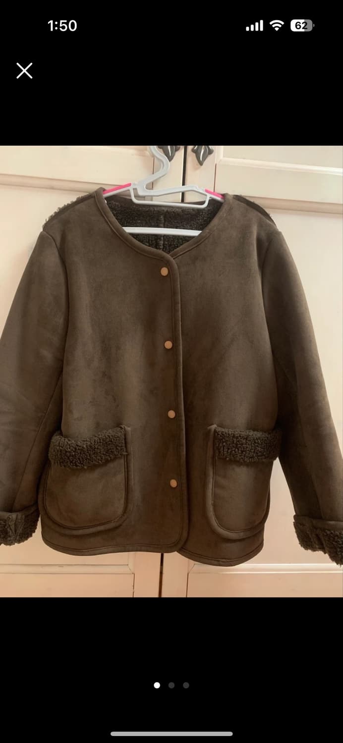 스웨이드 뽀글털 안감 무스탕 상품이미지1