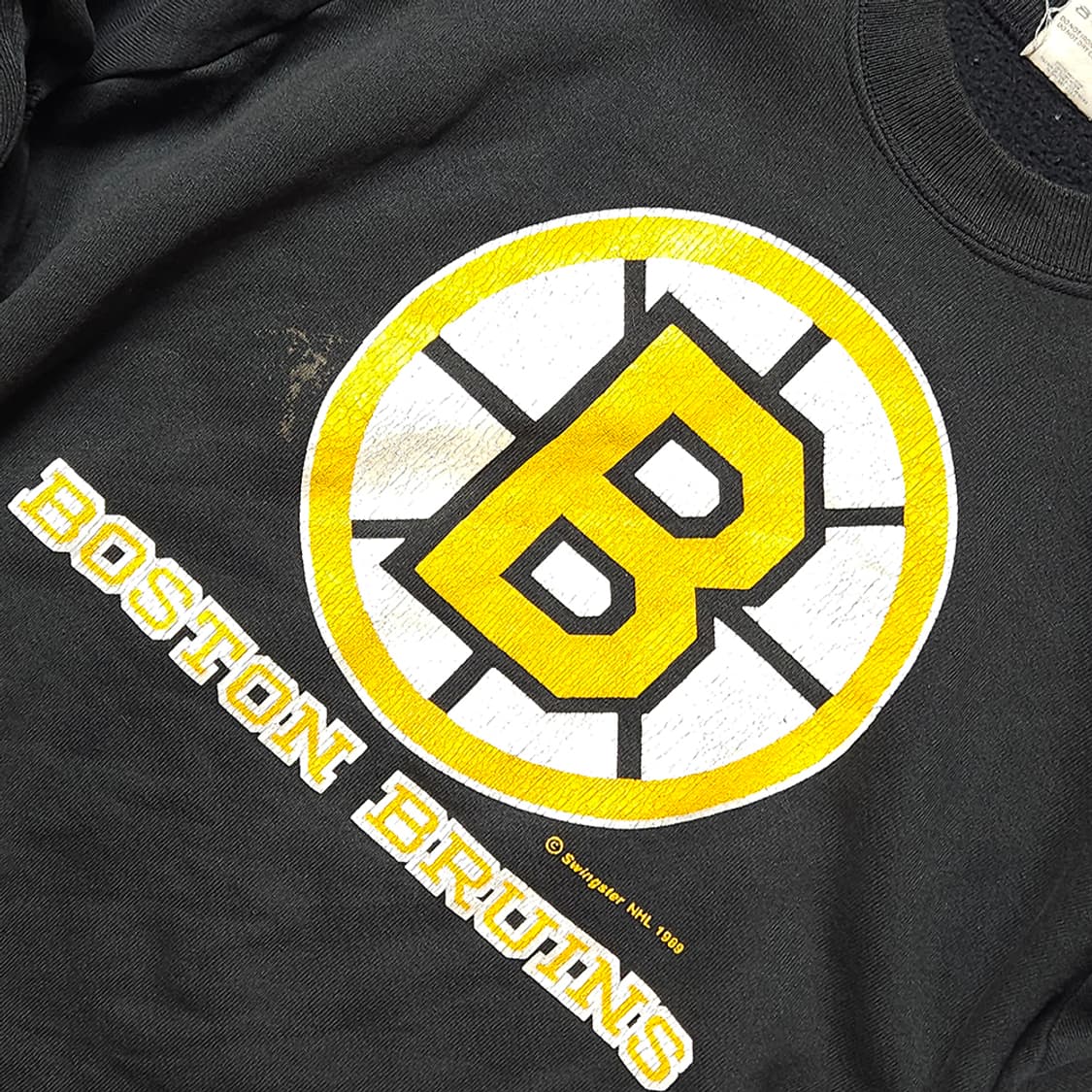 80s USA 빈티지 프룻오브더룸 NHL 보스턴 브루인스 래글런 스웻셔츠 상품이미지2
