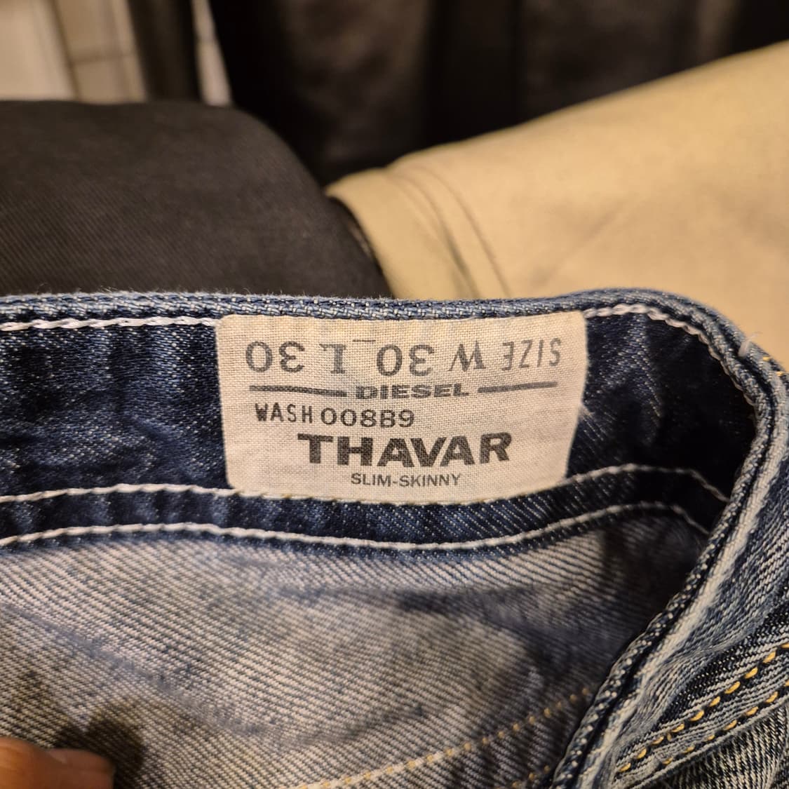 30~31인치 디젤 THAVAR 디스트로이드 슬림핏 워싱청바지  상품이미지4