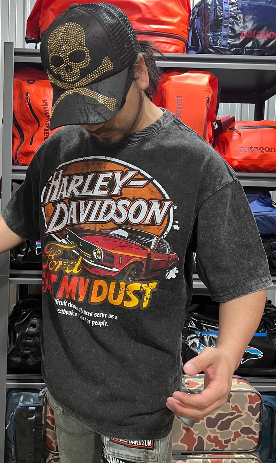 골드 큐빅 스컬 매쉬캡  상품이미지1