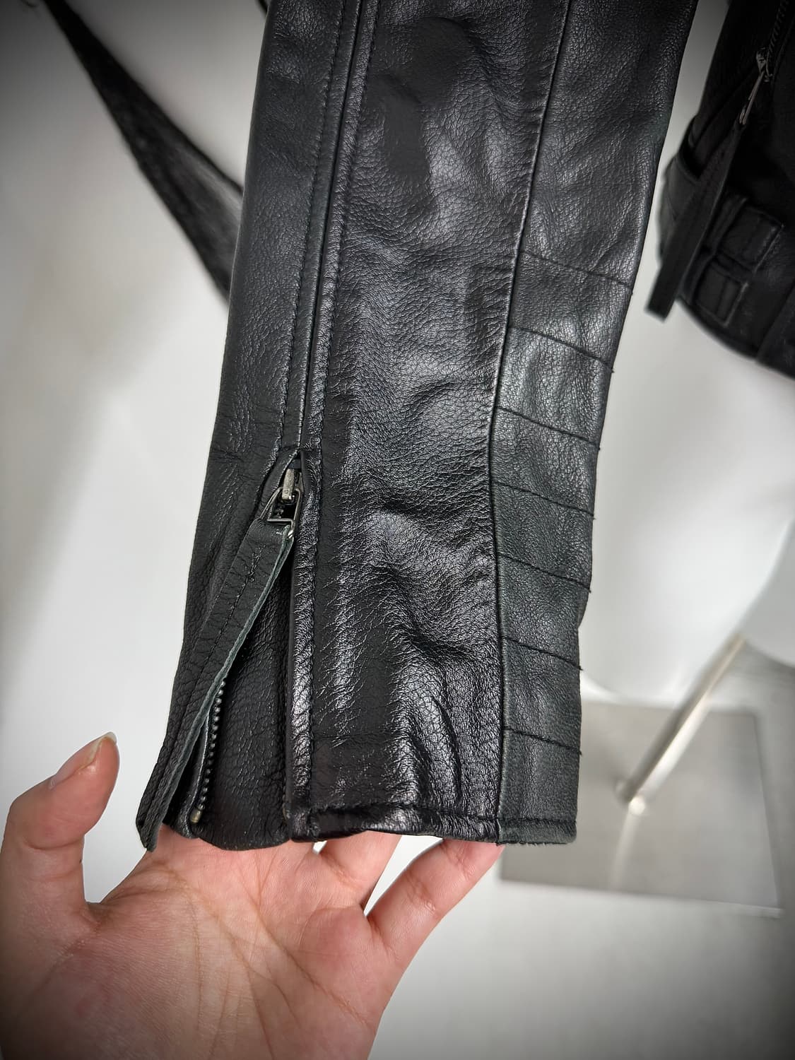 Real leather studs jacket 상품이미지8