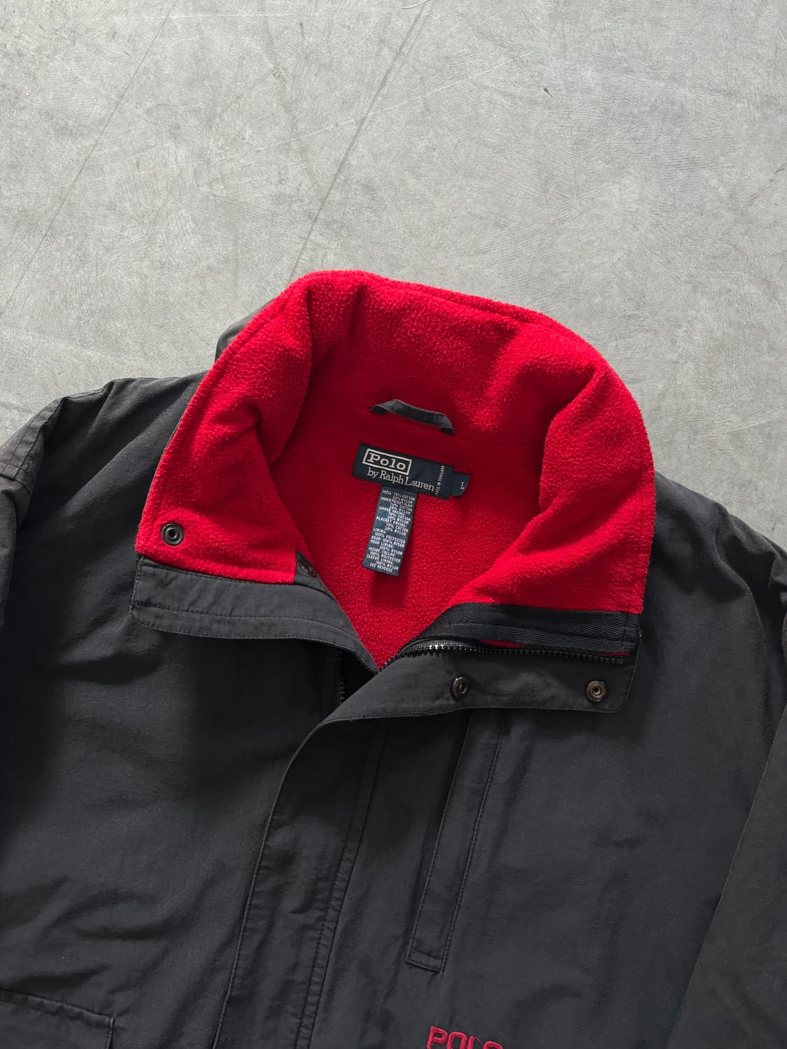 Polo 폴로 랄프로렌 90‘s 블랙 플리스 파카 상품이미지4