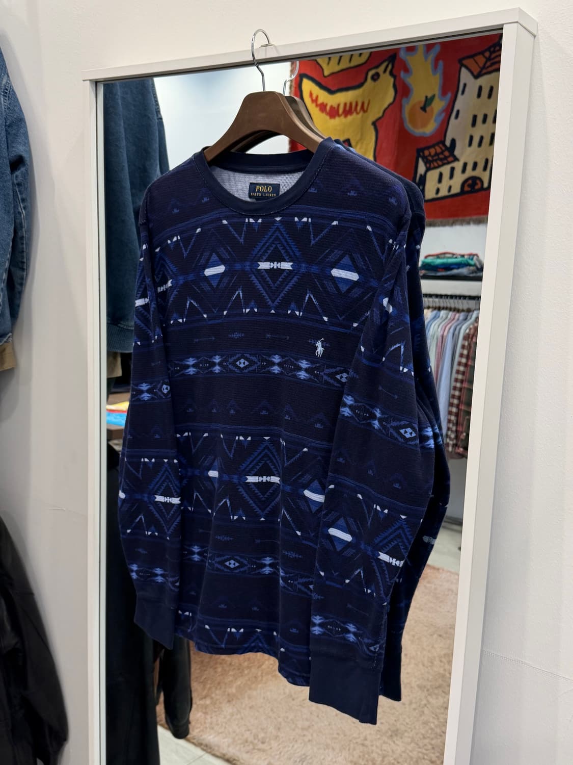 Polo ralph lauren 폴로 랄프로렌 써멀 와플 나바호 롱슬리브 상품이미지1
