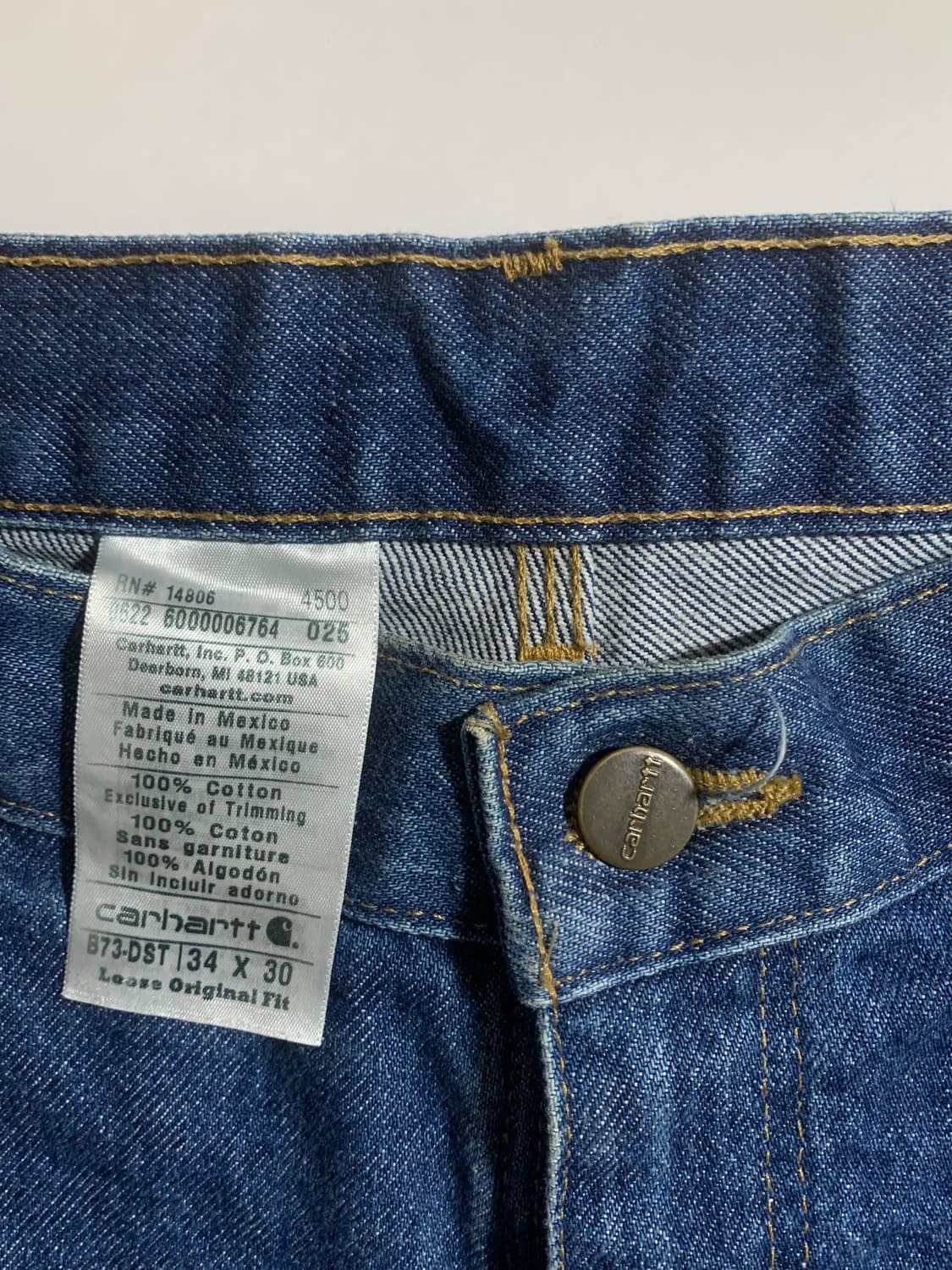 칼하트 더블니 데님 34x30 B73-DST 상품이미지3