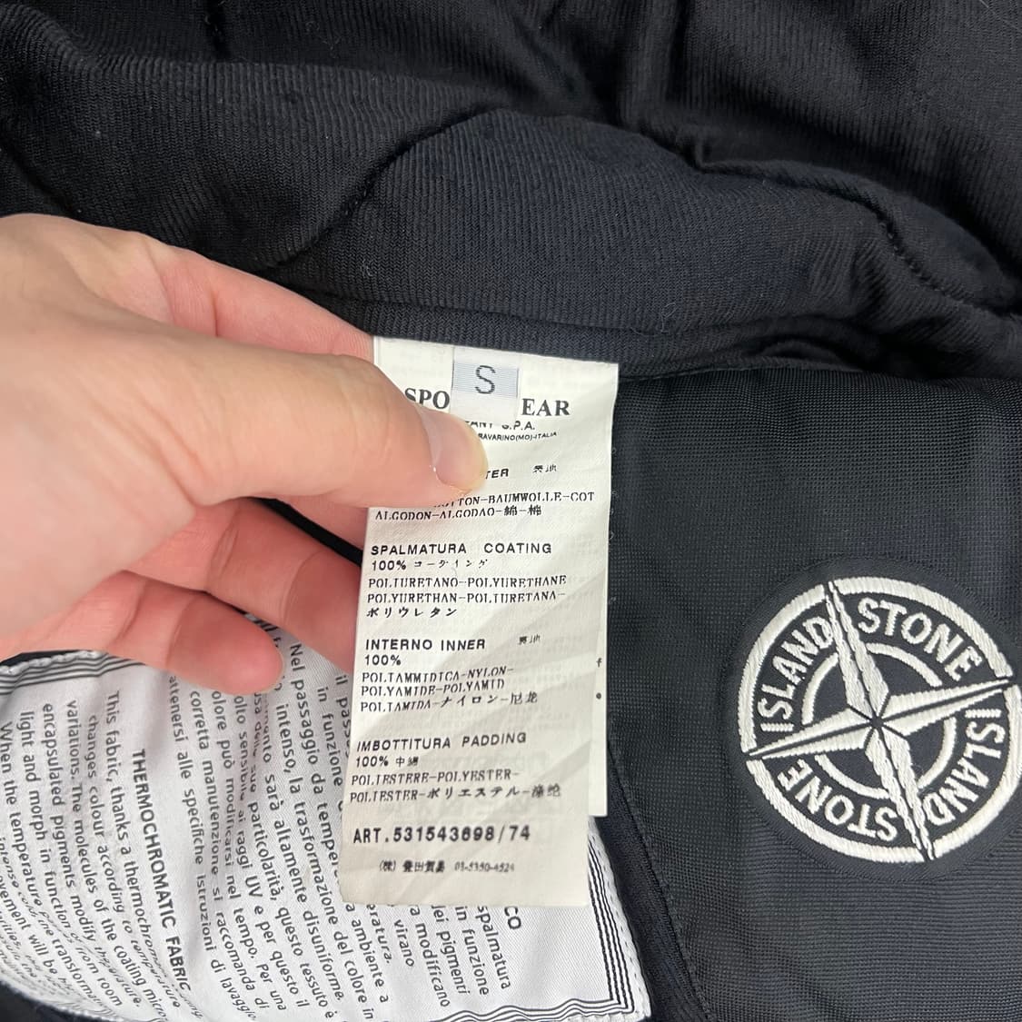 스톤아일랜드 와펜 왁스드 아이스 2 후드 자켓 상품이미지5