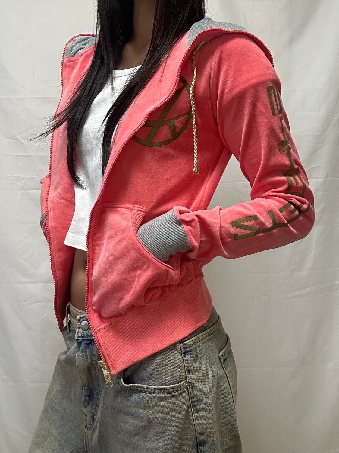 빈티지 Y2K 투웨이 후드 집업 상품이미지4