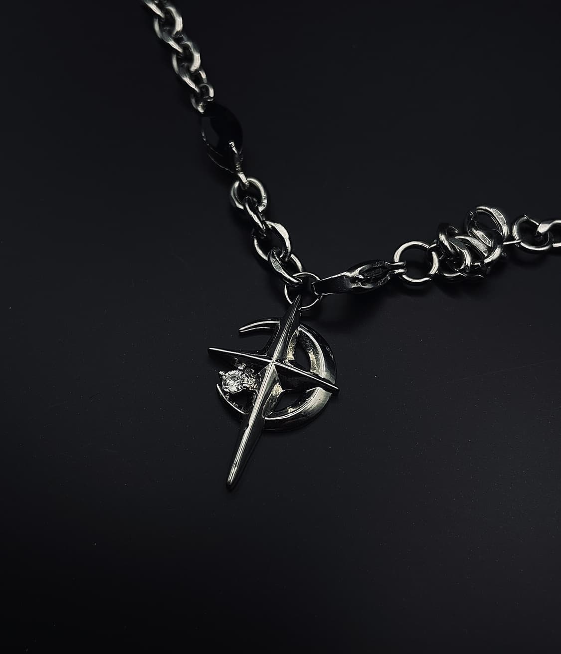 pcr053 The cross black necklace 상품이미지2