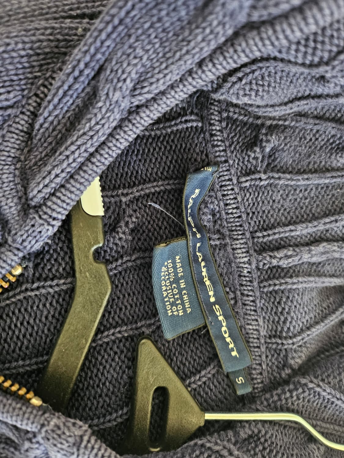 폴로 니트 케이블 후드집업 여성 s 상품이미지4