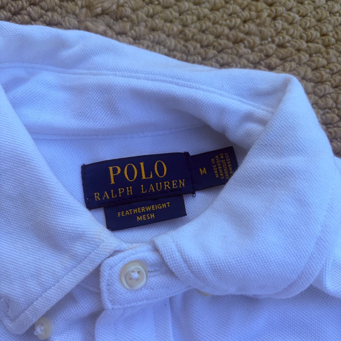 일본판)폴로 랄프로렌 페더웨이트 메쉬 화이트 셔츠 상품이미지3