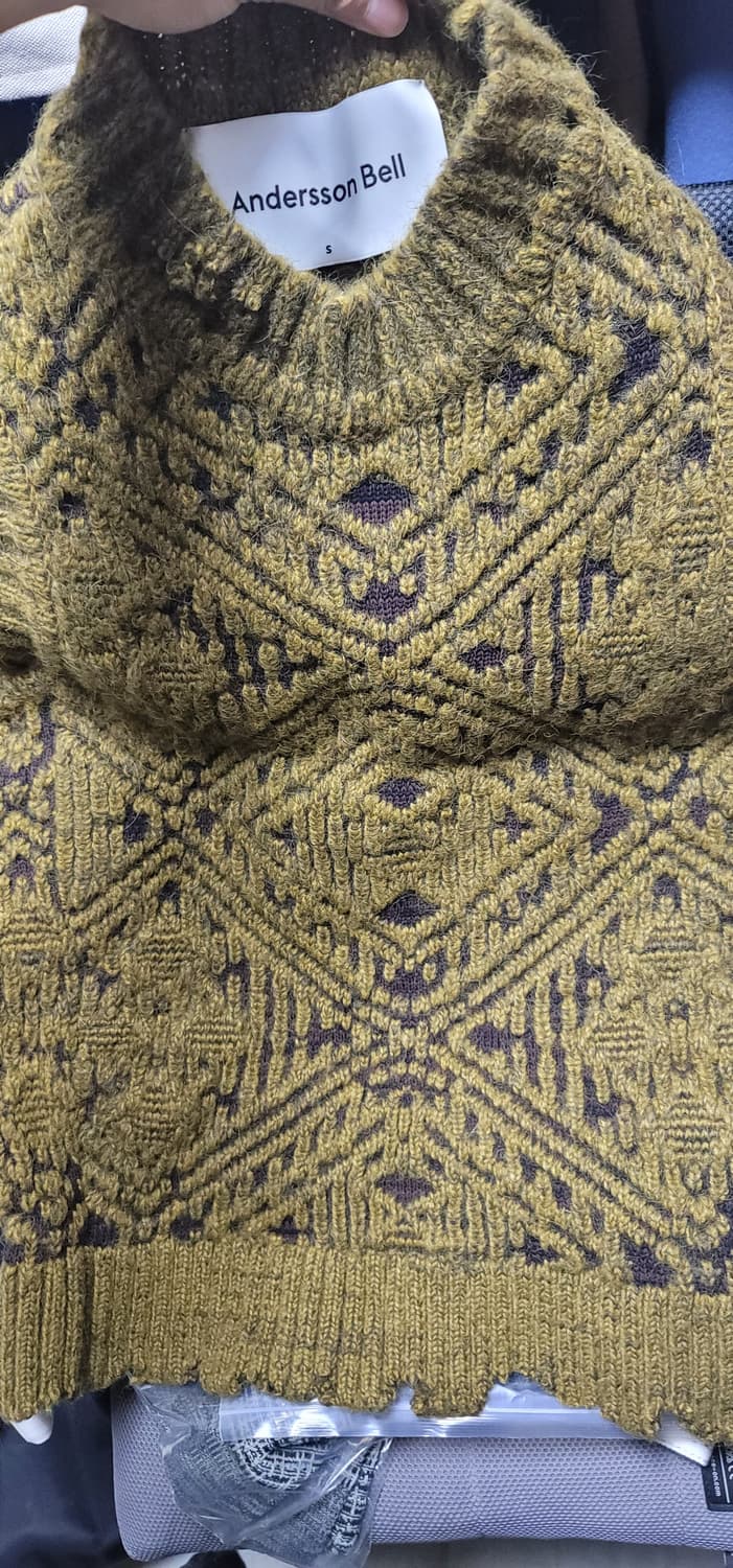 앤더슨벨 자카드 니트베스트 S 상품이미지2