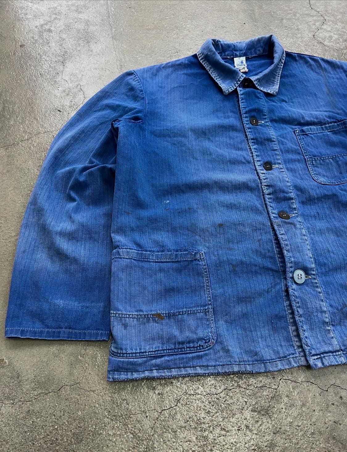 HARD SUN FADED HBT OLD 보로 헤링본트윌 프렌치워크자켓 상품이미지3