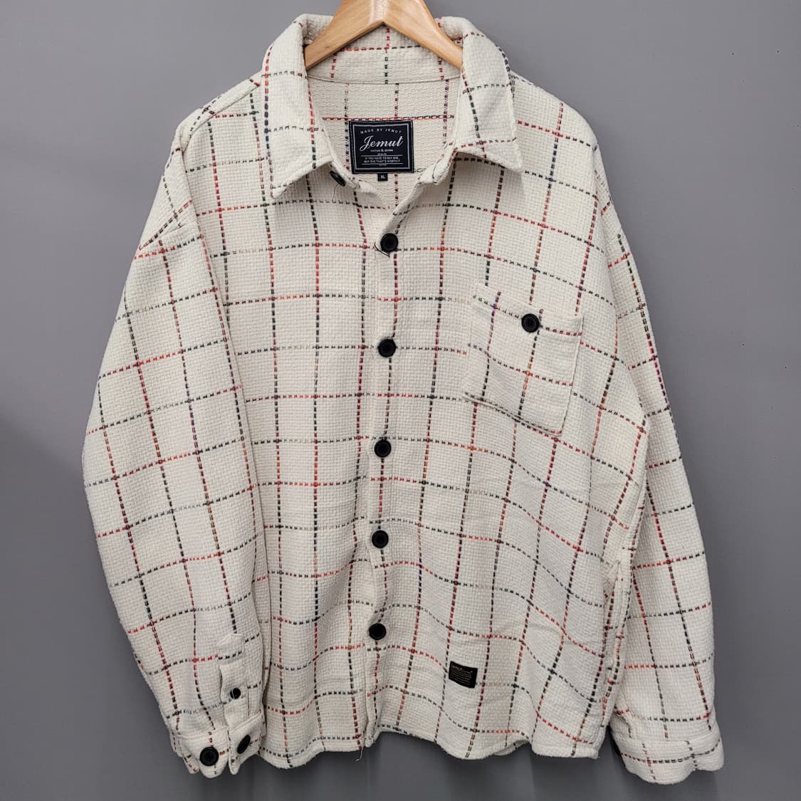 Jemut 제멋 트위드 셔츠 자켓 아이보리 상품이미지1