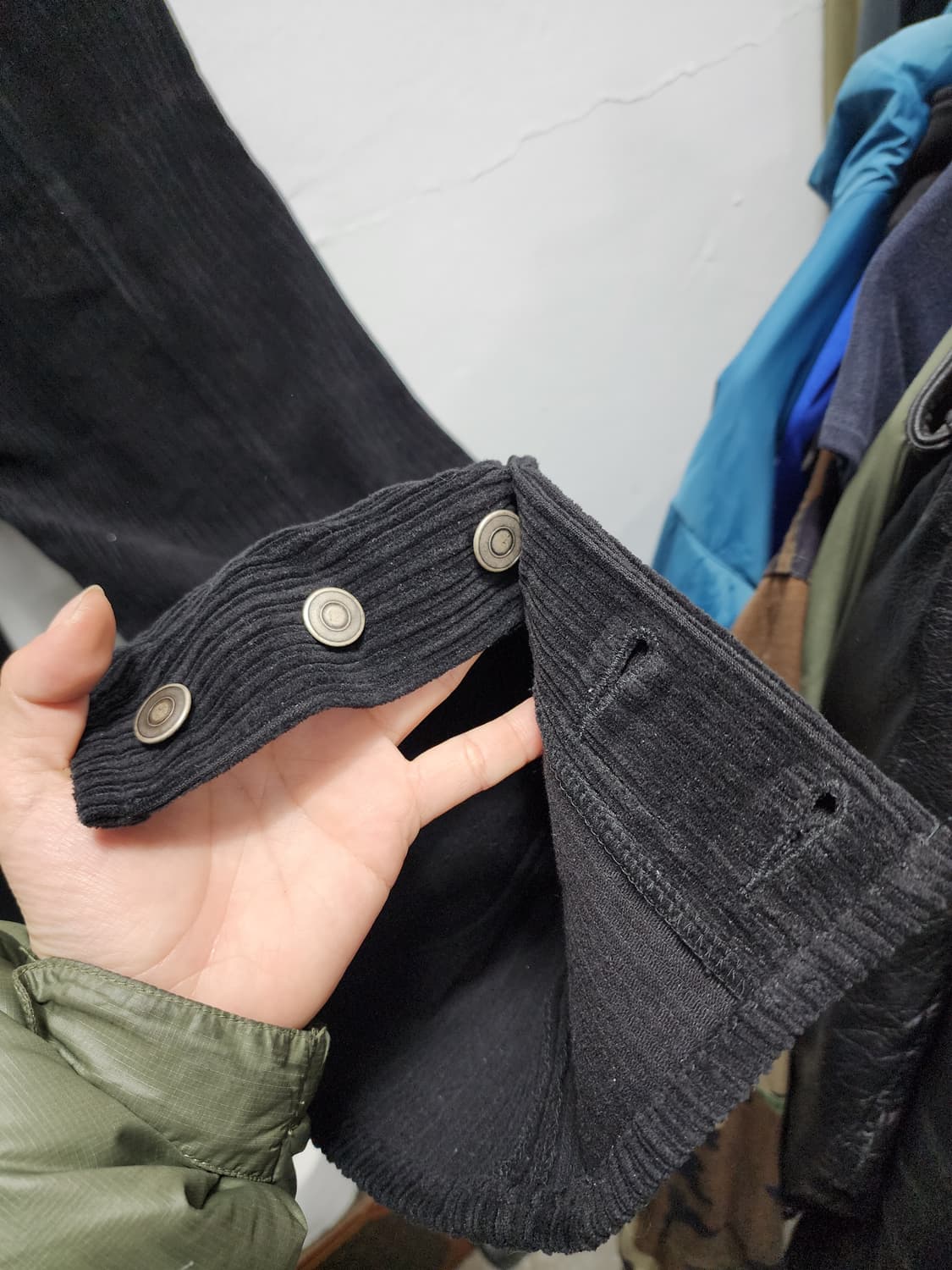 메종미네드 밑단트임 디테일 코듀로이 와이드팬츠  상품이미지3