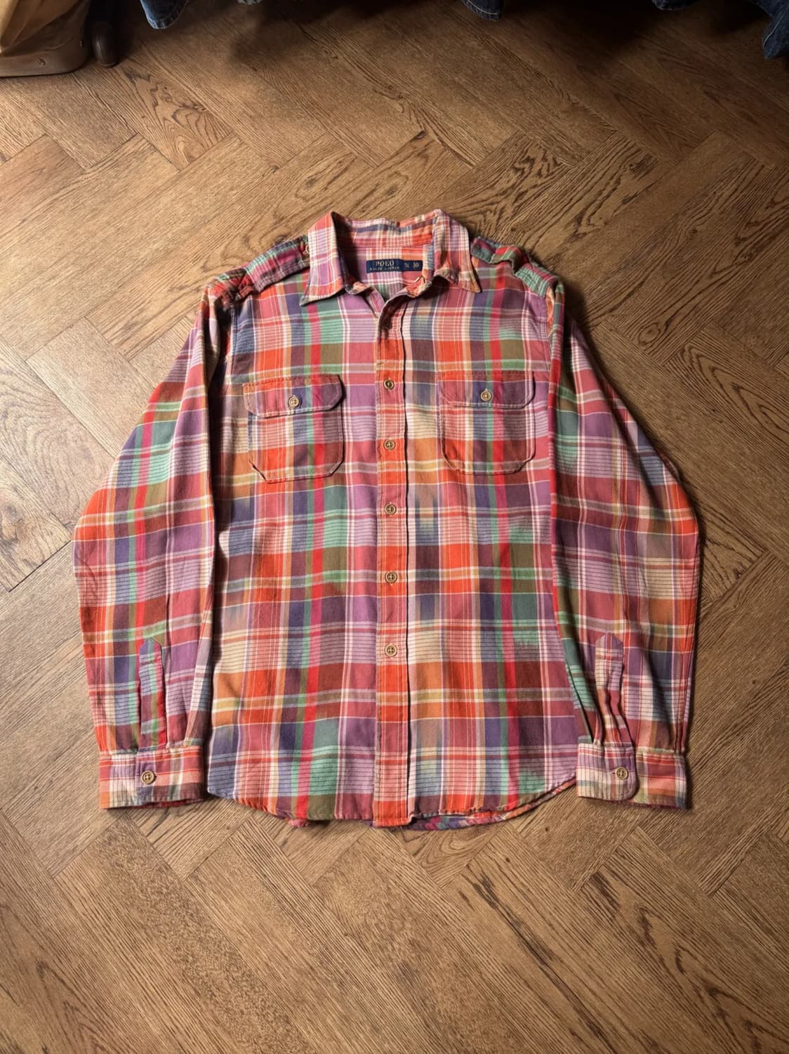 [XL]폴로 랄프로렌 2포켓 마드라스 체크 셔츠 상품이미지1