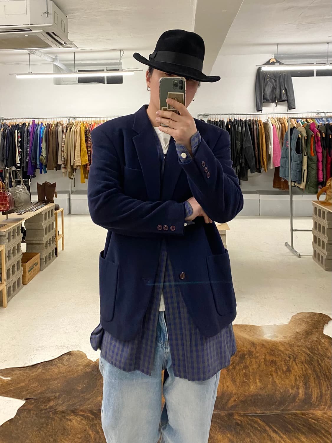 NEEDLES check collarless shirts 니들즈 카라리스 상품이미지8